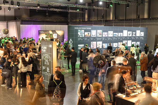 German Design Award 2026の会場全景。展示や来場者でにぎわう授賞イベントの様子。